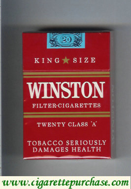Winston Twenty red cigarettes hard box